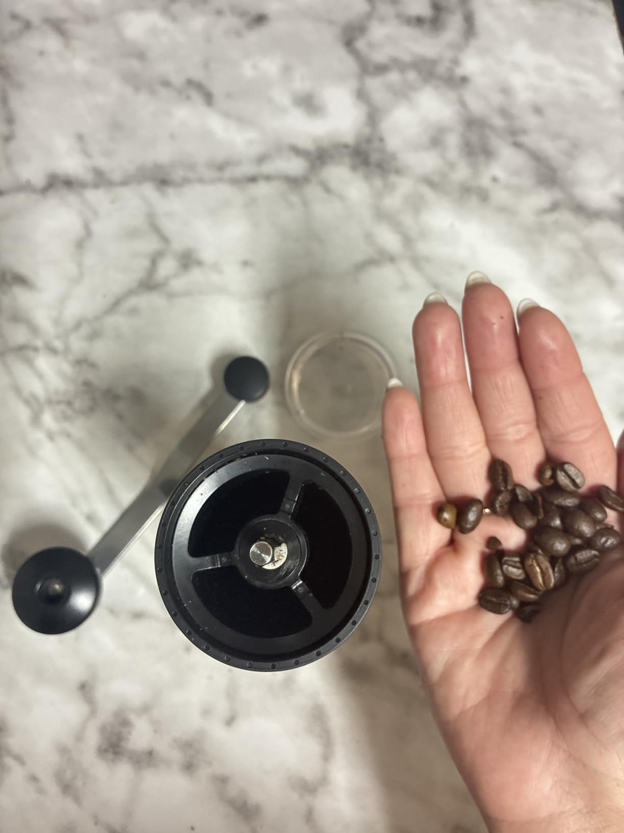 CEVING Mini Manual Coffee Grinder With 40 Adjustable Settings, Black | Portable Hand Coffee Bean Mill with Ceramic Conical Burrs, 30g Capacity, Ideal for Travel, Camping, French Press, Pour Over customer photo 2