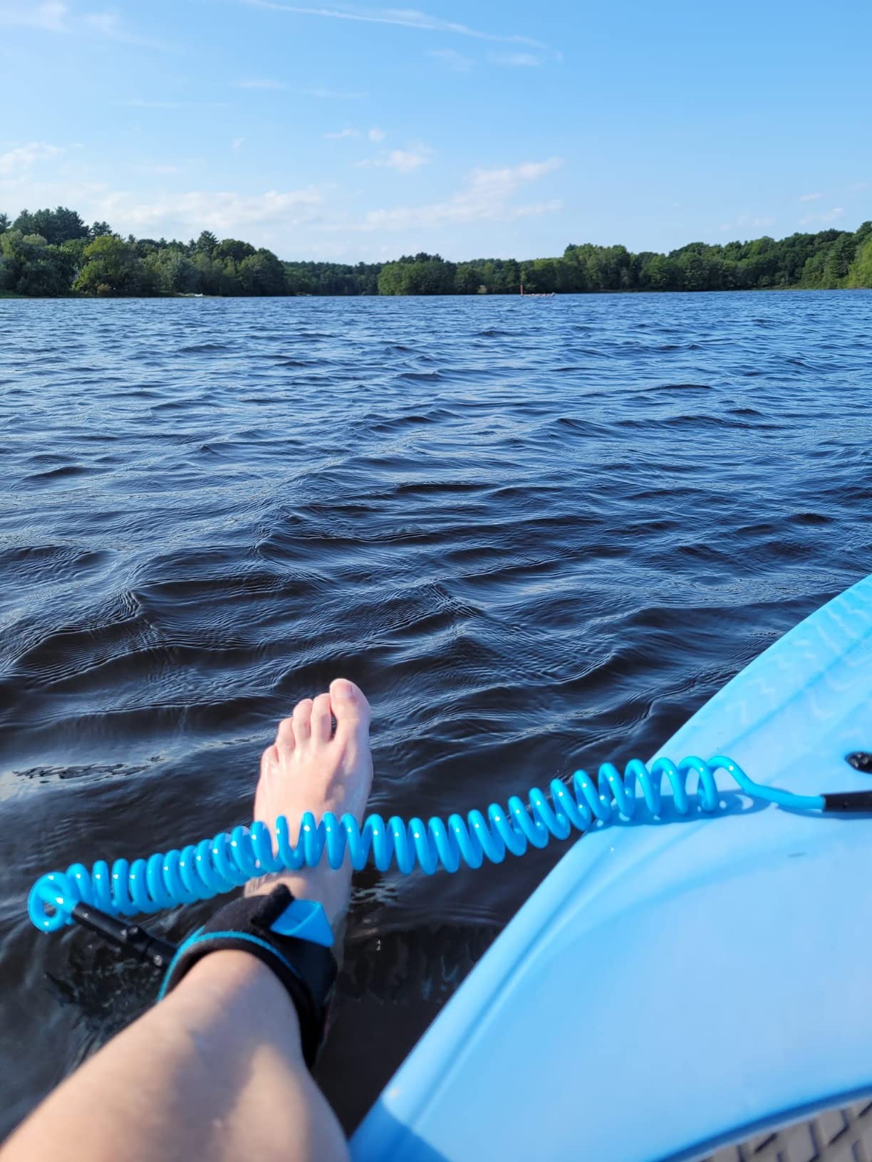 Abahub Coil SUP Leash, 10 ft Coiled Paddle Board Leashes, 5/7mm Legrope Strap, Paddle Board Ankle Strap, Durable, No-Tangle, Anti-Slip customer photo 2