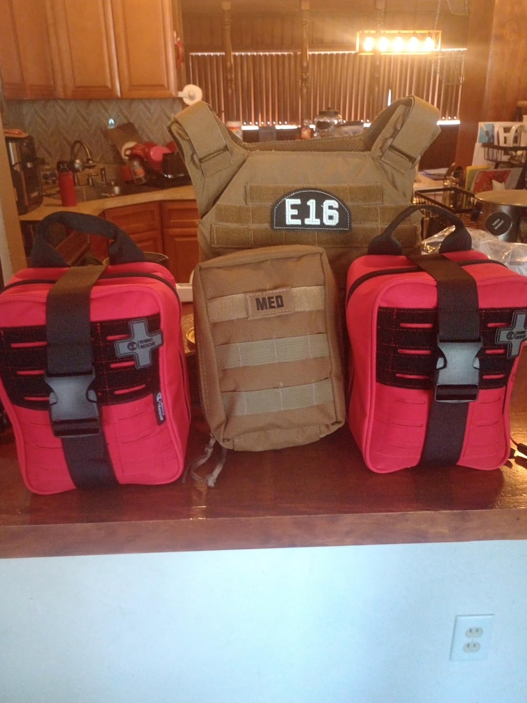 RHINO RESCUE IFAK Trauma Kit with C-A-T Tourniquet, Tactical First Aid Kit Molle Pouch for Military, Combat, Car, Camping, Hiking, Travel (Red) customer photo 2