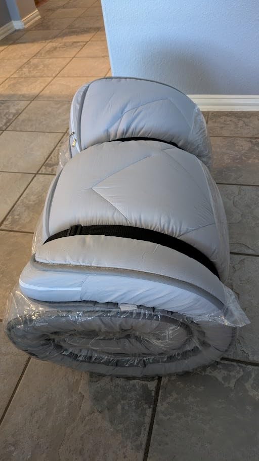 Jamdok 4Inch Small Single Cot Mattress Topper,Gel Memory Foam (72X24X4) customer photo 1