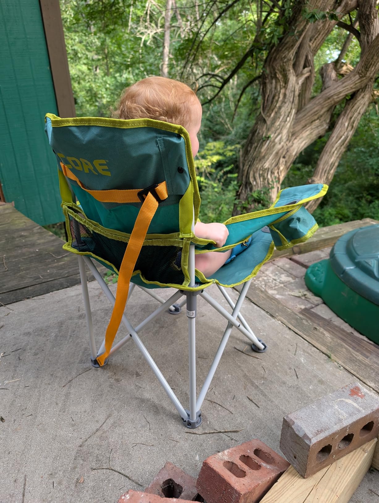 CORE Youth Quad Chair | Folding Chair with Cupholder for Indoor Home or Outdoor Camping | Perfect for Concert Seat, Sports, Beach, Travel & Picnic (Green) customer photo 2