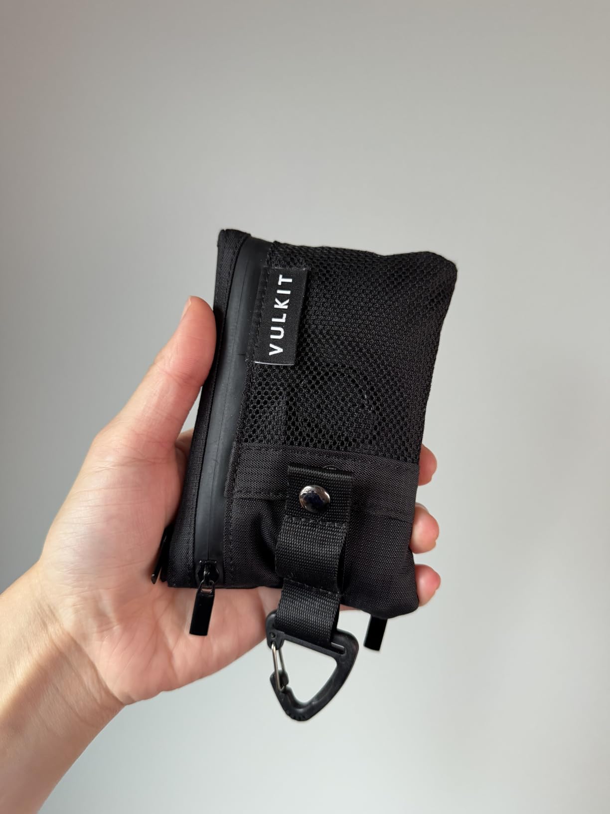 VULKIT Small Minimalist Wallet for Women and Men RFID Blocking, Zipper Coin Pouch with ID Window and Keychain, Water Resistant Travel Lanyard Wallet customer photo 1