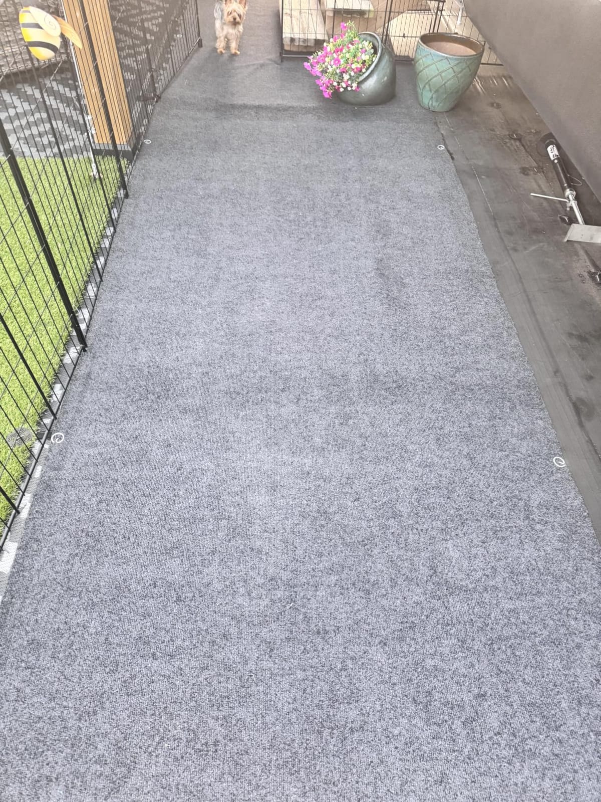 Grefinity Marine Carpet, 6 FT x 23 FT Dark Gray Indoor Outdoor Carpet | 0.2