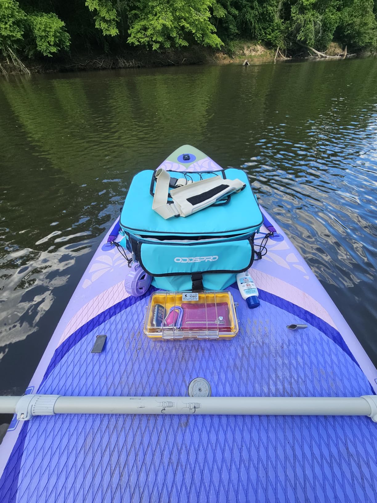 28L Paddle Board Cooler, Top Opening Flap Waterproof Paddleboard Cooler | Durable PVC Material Fits 42 Cans with Bottle Opener, Paddle Board Accessories for SUP, Kayaking, Camping, Fishing customer photo 1