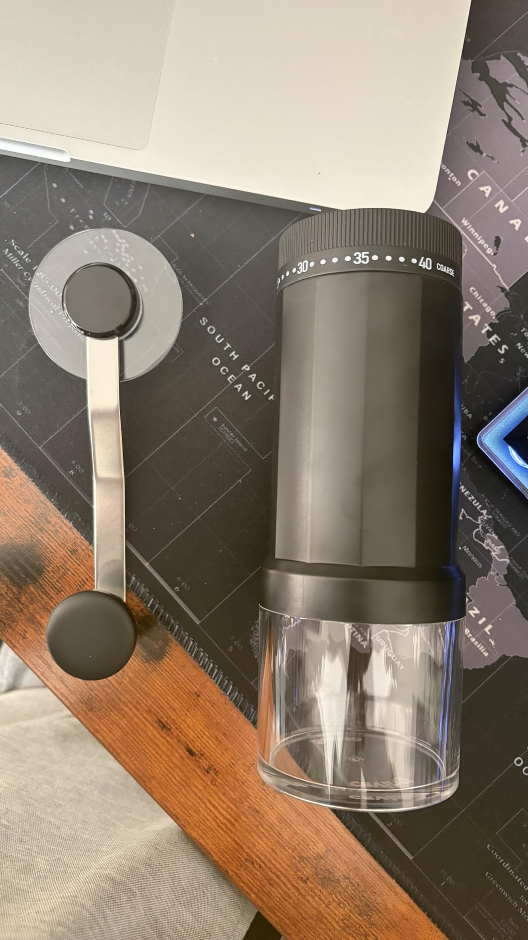 CEVING World's First 60g Large Capacity Manual Coffee Grinder, Black | 40 External Settings, Portable Hand Coffee Bean Mill with Stainless Steel Conical Burr for Travel, Camping, Pour Over & Gift customer photo 2