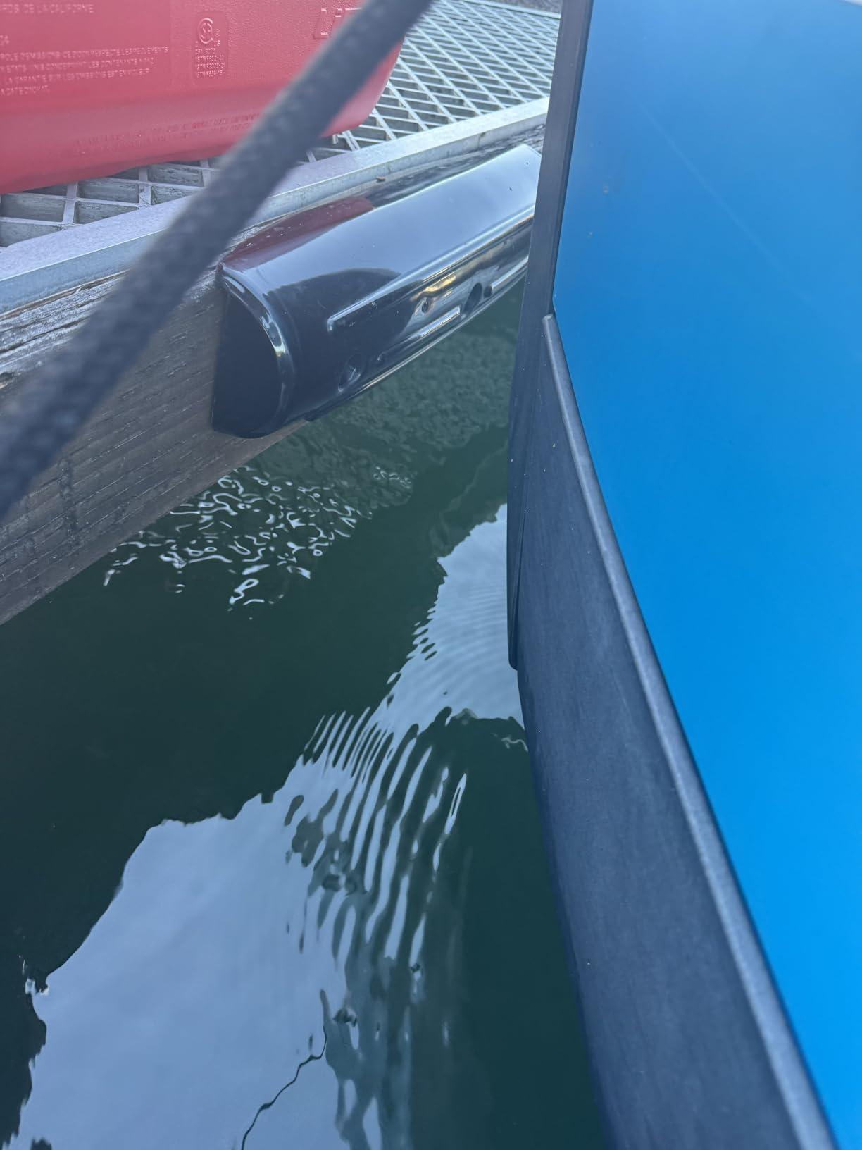 Dock Fender Bumpers, Boat Dock Bumpers for Straight Edge & Side | Marine Fenders Side Guard, Soft UV-Resistant, Horizontal Protection for Boat and Dock, Inflatable, 17-Inch customer photo 2