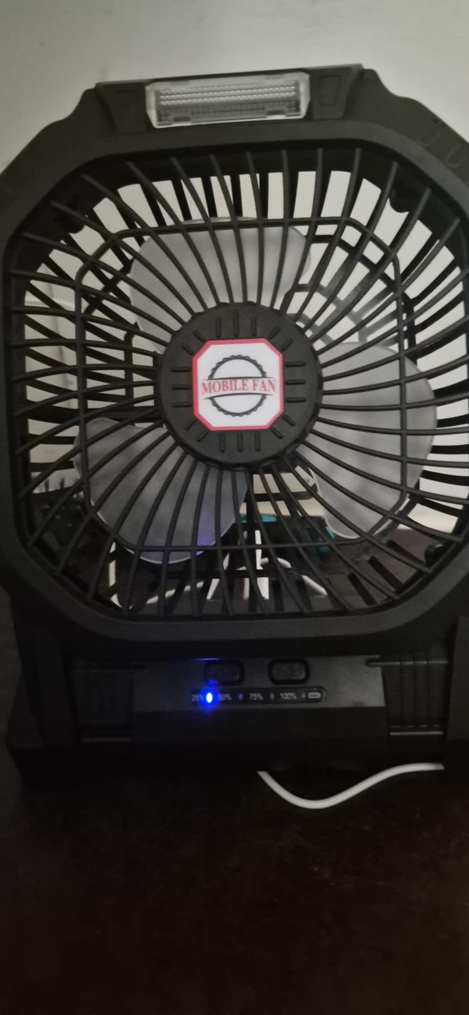 Camping Fan Rechargeable, 20000mAh Battery Powered Portable Fan with LED Light & Hook, 4-Speed 270° Adjustable, Camping Essentials for Tent, Travel, Car, Outdoor, Indoor, BBQ, Fishing, Jobsite customer photo 2