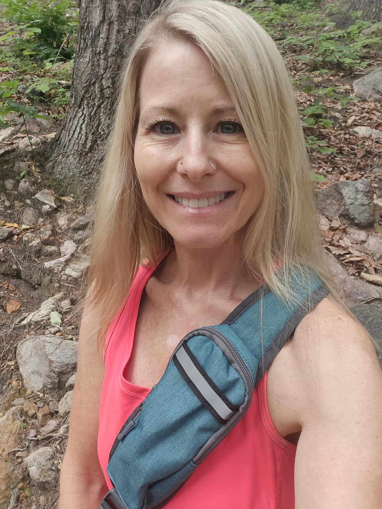 WATERFLY RFID Sling Backpack Crossbody Sling Bag Travel Hiking Daypack | RFID hidden back pocket, Multi-compartment storage, Water-resistant, Breathable back pad, Phone pocket in shoulder strap customer photo 2