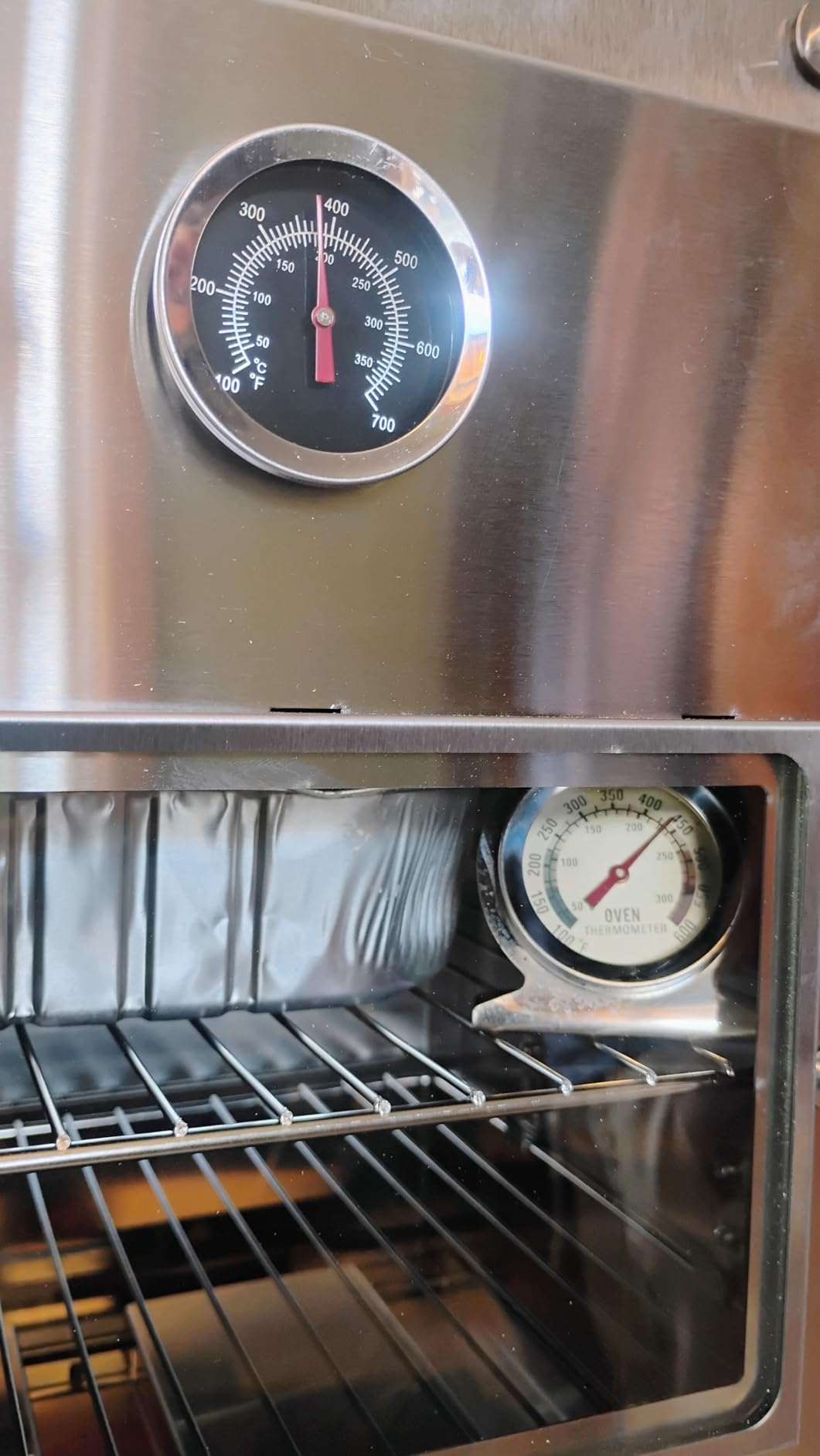 VEVOR Foldable Camping Oven, Stainless Steel Portable Camping Stove with 3 Tier Grill, Handle and Thermometer customer photo 1