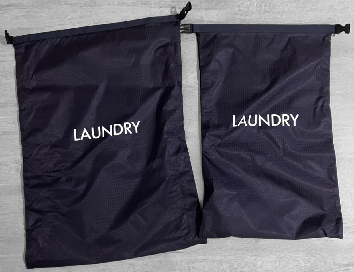 2 Pack Dirty Clothes Travel Bag, Waterproof Laundry Bag, Wet Dry Bag | Roll-Top Laundry Bag for Odor Control, Separating Dirty Clothes, Packable Space Saver Organizer for Gym, Swimming, Cruise customer photo 2
