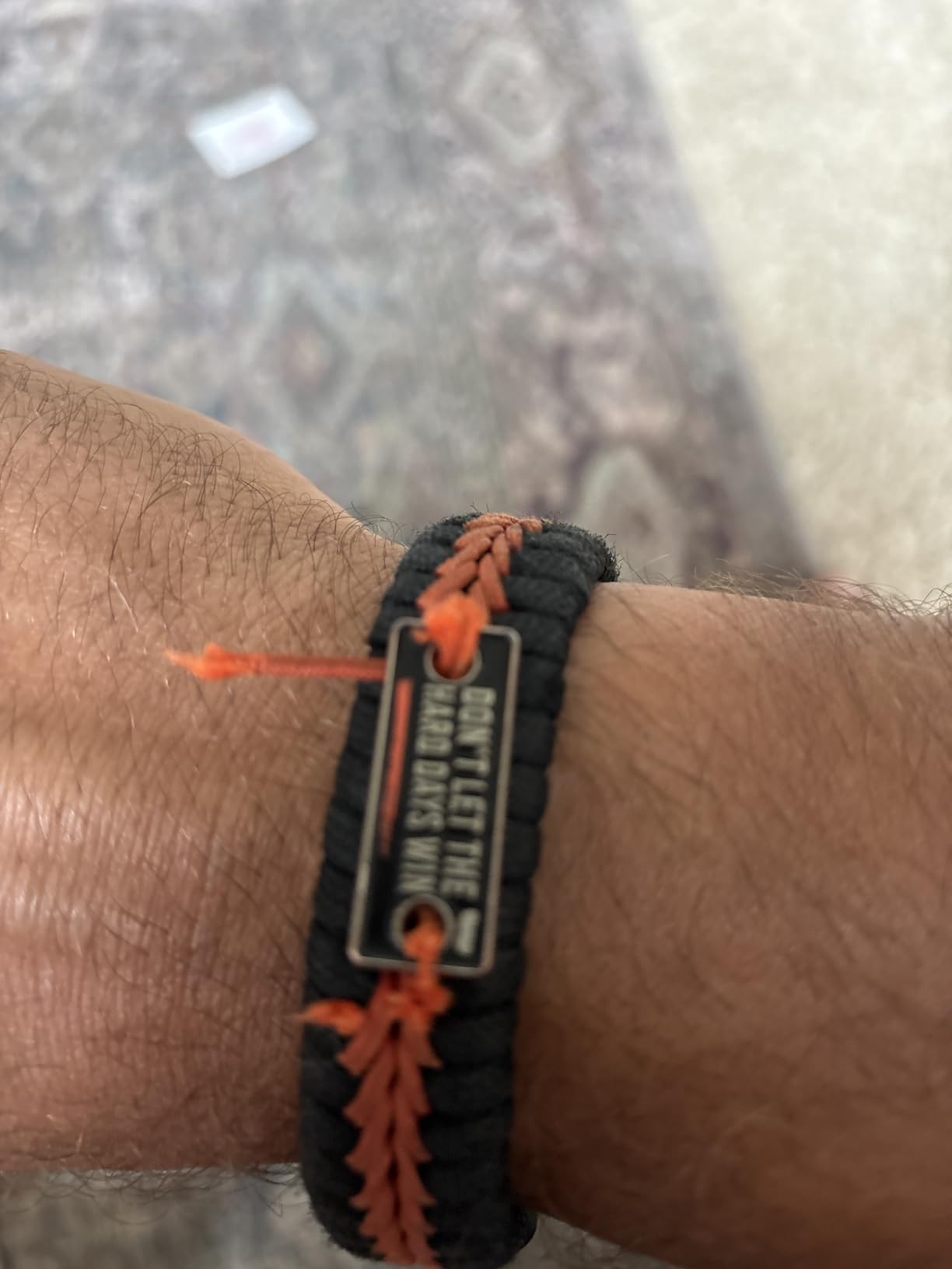 Til Valhalla Project Hard Days Paracord Bracelet | Paracord Bracelets for Men | Tactical Gifts for Men | Rope Bracelet Men's Jewelry | Men's Accessories | 7.5 Inch customer photo 1