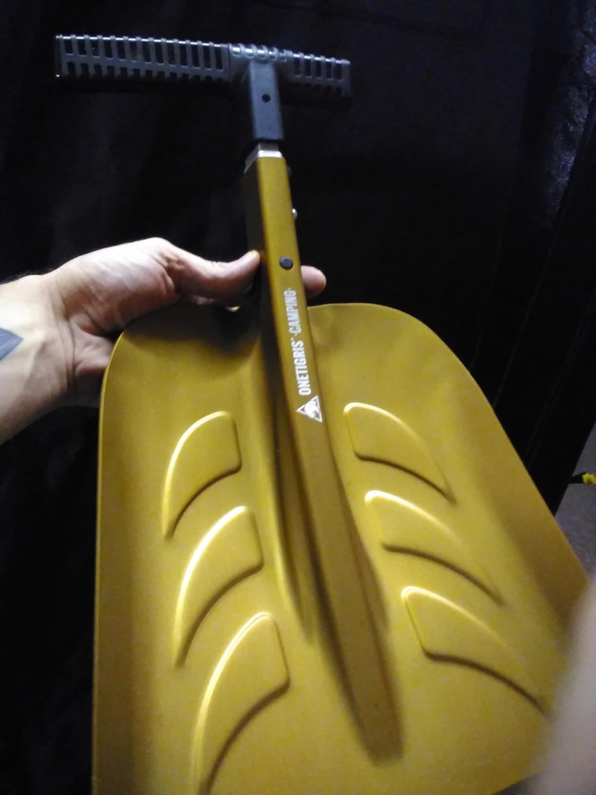 OneTigris Snow Shovel, Collapsible Aluminum Alloy with Ice Scraper Brush | Portable Folding Shovel for Camping, Car Emergency, Winter Outdoor - 25.98
