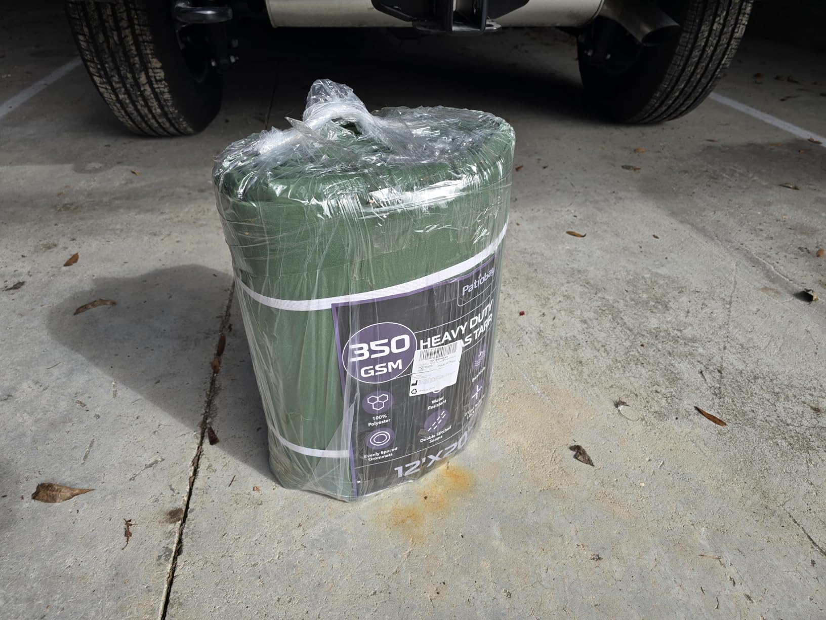 Canvas Tarp 8x10 FT 12 Oz Heavy Duty Water Resistant Green | Waterproof Canvas Tarp, Rustproof Grommets, UV Resistant, Reinforced Edges for Camping, Canopy, Woodpile & Trailer customer photo 2