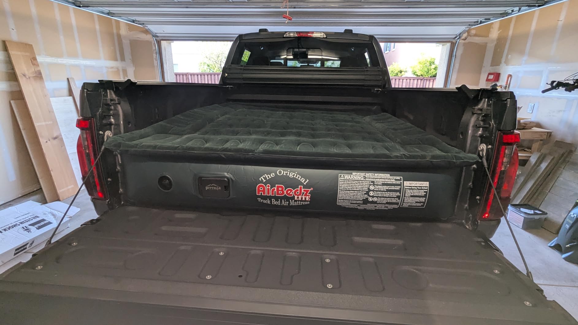 Pittman Truck Bed Mattress 6.5 Foot - Inflatable Truck Bed Air Mattress with Built in Pump - Full Size Standard Pickups - Blow Up Pickup Matress for Camping Fits F150, Silverado & Tundra - PV202G2 customer photo 2