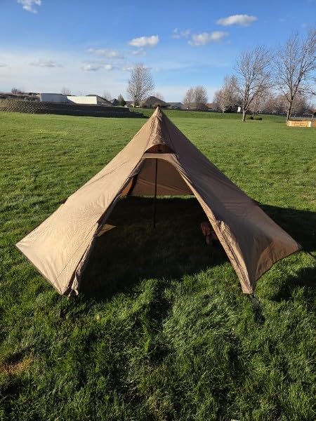 VEVOR Hot Tent, Camping Tipi Hot Tents with Stove Jack, Portable Winter Camping Tents with Snow Skirt, Easy Setup, Waterproof 4 Season Shelter Tents for Fishing Backpacking customer photo 1