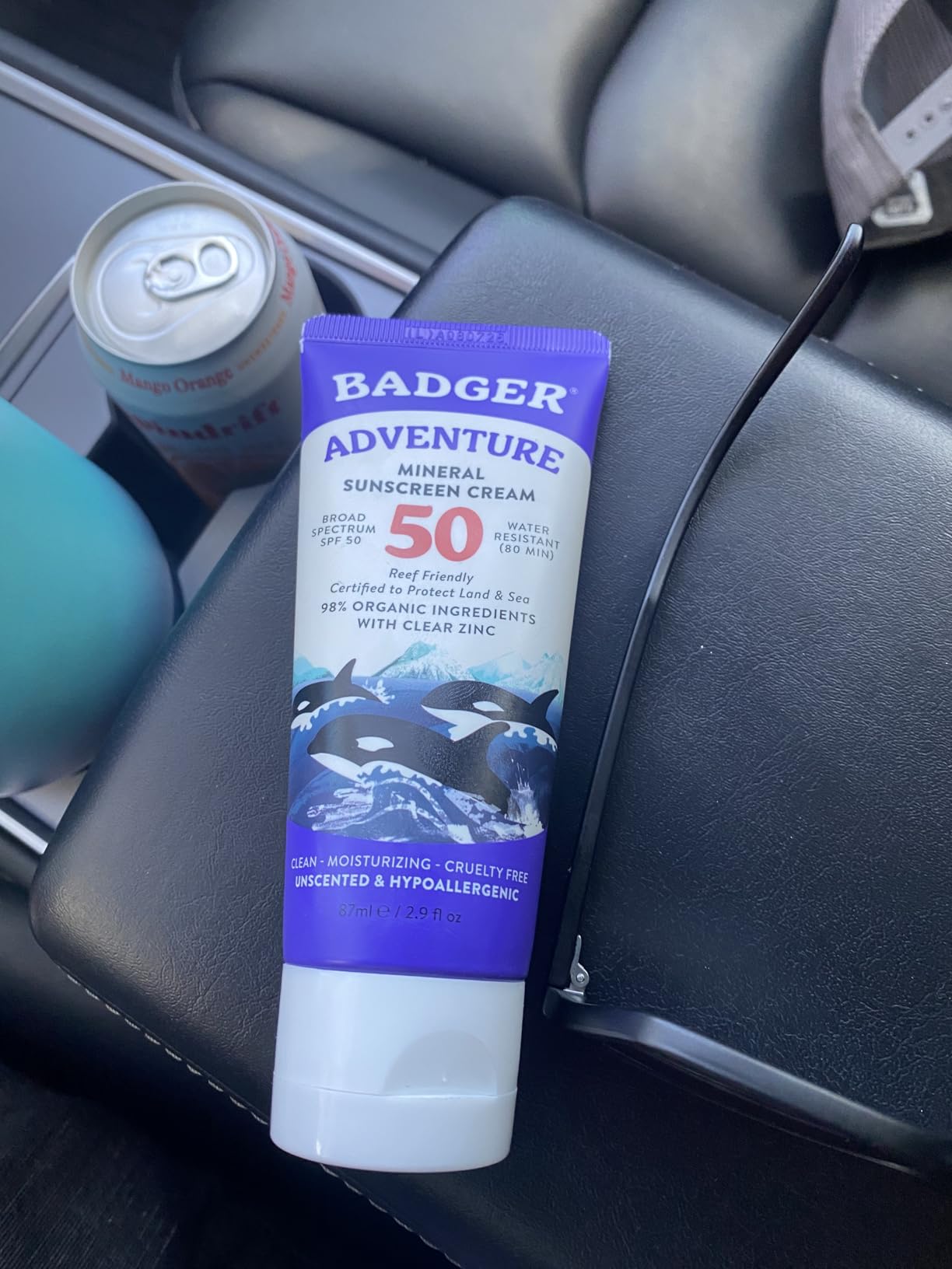 Badger Biodegradable Reef Safe Sunscreen SPF 50, 2.9 oz (3-Pack) | 98% Organic, Unscented, Zinc Oxide, Water Resistant, Adventure & Sport Sunblock customer photo 2