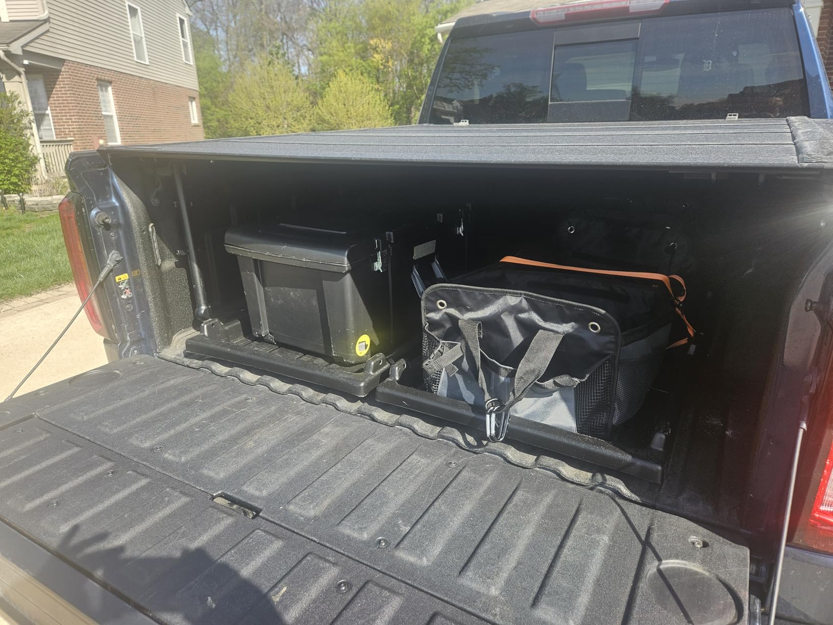 Slide-Out Truck Bed Cargo Tray Compatible with Ford F150 Chevy Silverado GMC Sierra Dodge Ram Toyota Tundra HDPE Lightweight Sliding Organizer Trolley System Accessories customer photo 1