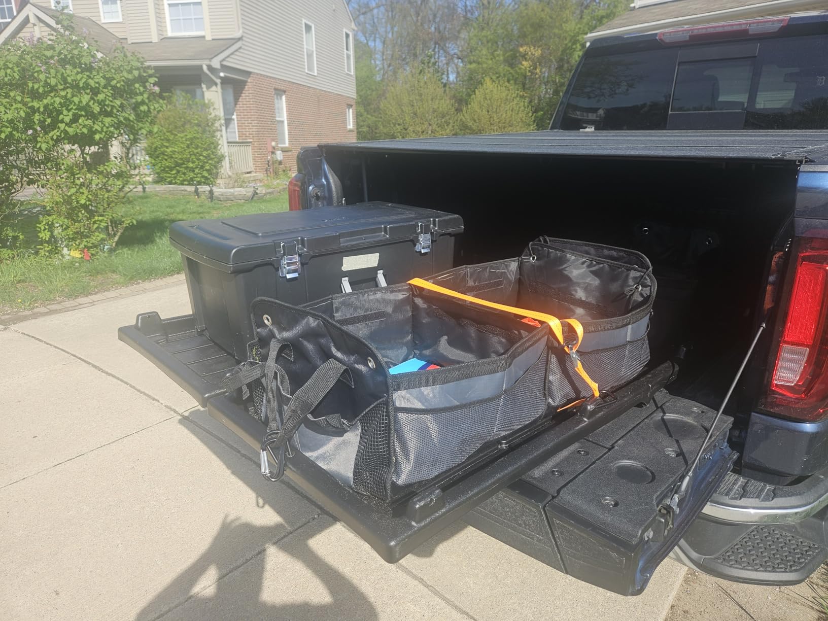 Slide-Out Truck Bed Cargo Tray Compatible with Ford F150 Chevy Silverado GMC Sierra Dodge Ram Toyota Tundra HDPE Lightweight Sliding Organizer Trolley System Accessories customer photo 2