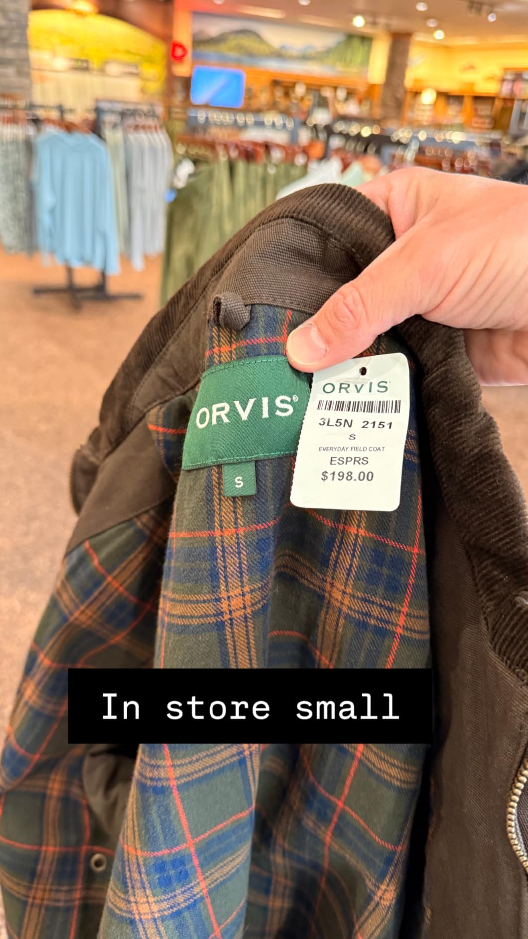 Orvis Heritage Field Coat for Men - Classic Waxed Mens Field Jacket with Pockets, Zip Front, Button-Closed Storm Flap customer photo 2