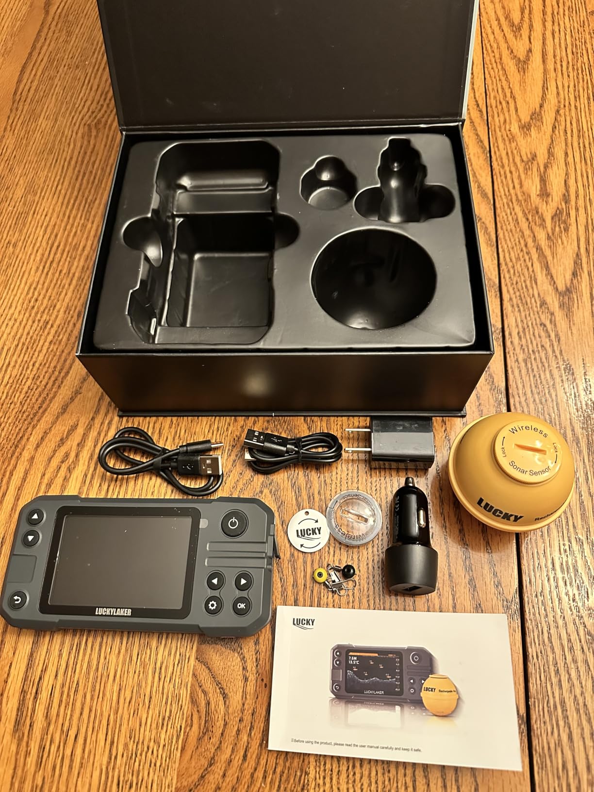 LUCKY Kayak Portable Fish Finder Transducer Wireless Sonar Fish Finders Boat Rechargeable Handheld Fish Depth Finder Fishing MT-202 customer photo 1