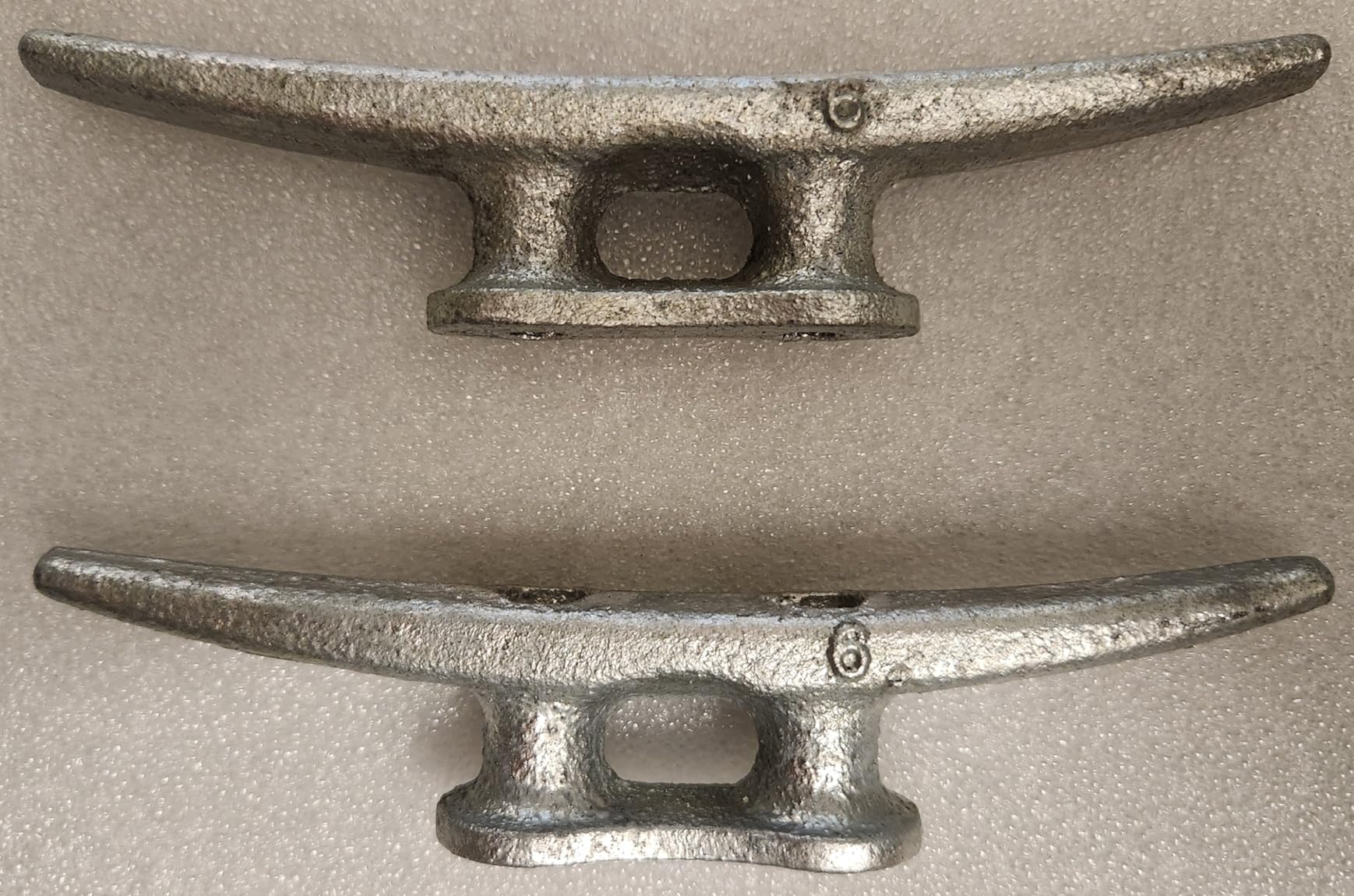 Dock Cleats 6 inch Galvanized Boat Cleats Cast Iron Marine Grade Rope Cleat for Mooring, Pier, Canoe, Nautical Maritime Decor, Tie Down customer photo 1