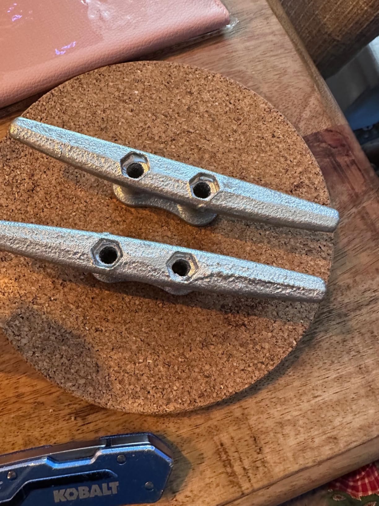 Dock Cleats 6 inch Galvanized Boat Cleats Cast Iron Marine Grade Rope Cleat for Mooring, Pier, Canoe, Nautical Maritime Decor, Tie Down customer photo 2