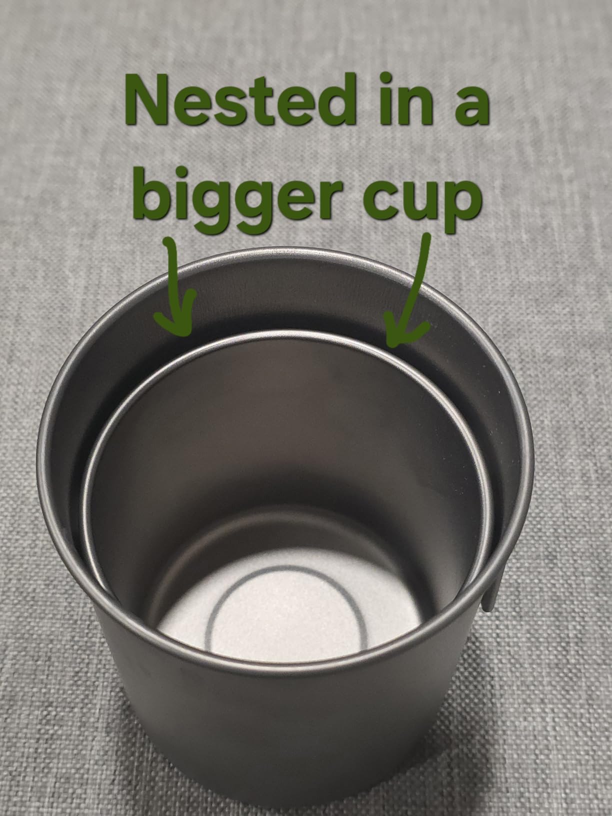 450ml (15.2oz) Titanium Camping Mug, Ultralight Backpacking Cup | Ultralight 2.4oz Pure Titanium 0.4mm Balanced Wall Ergonomic Handle Direct Flame Safe customer photo 1