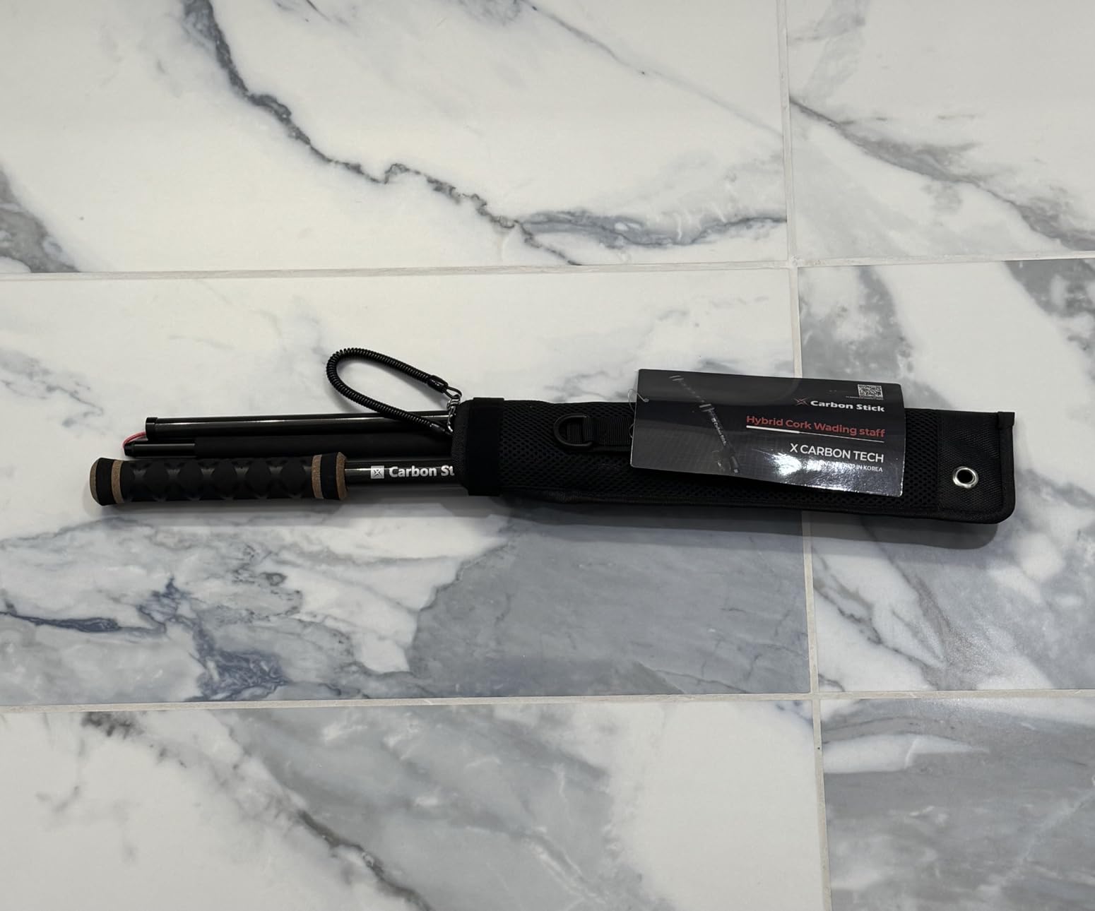 Wading Staff | X Carbon Tech Carbon Fiber Wading Stick | Hybrid Cork Handle customer photo 2