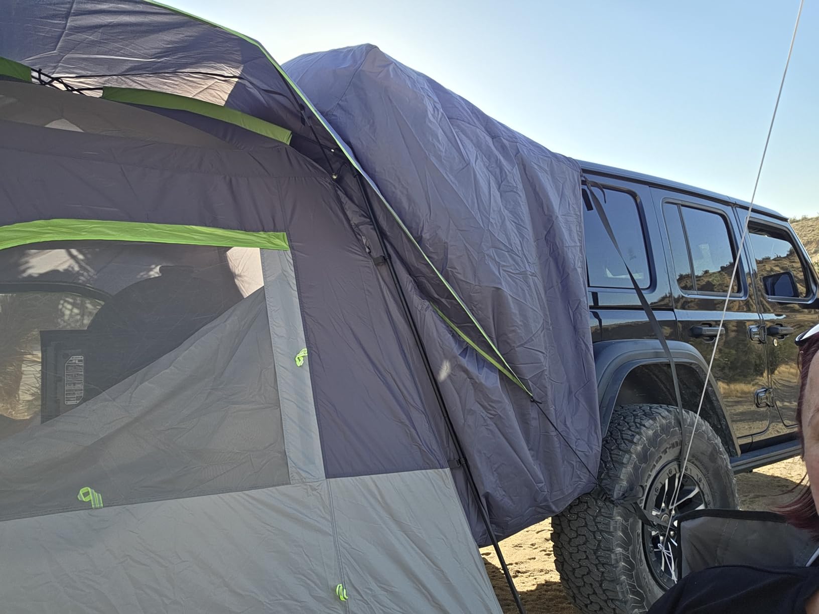 JOYTUTUS Dual-Use SUV Camping Tent with Rainfly, 4-9 Person Car Tent, Thicker Steel Frame, Ventilated Double Door, Movie Screen, Compatible with SUVs, Hatchback Tent customer photo 1