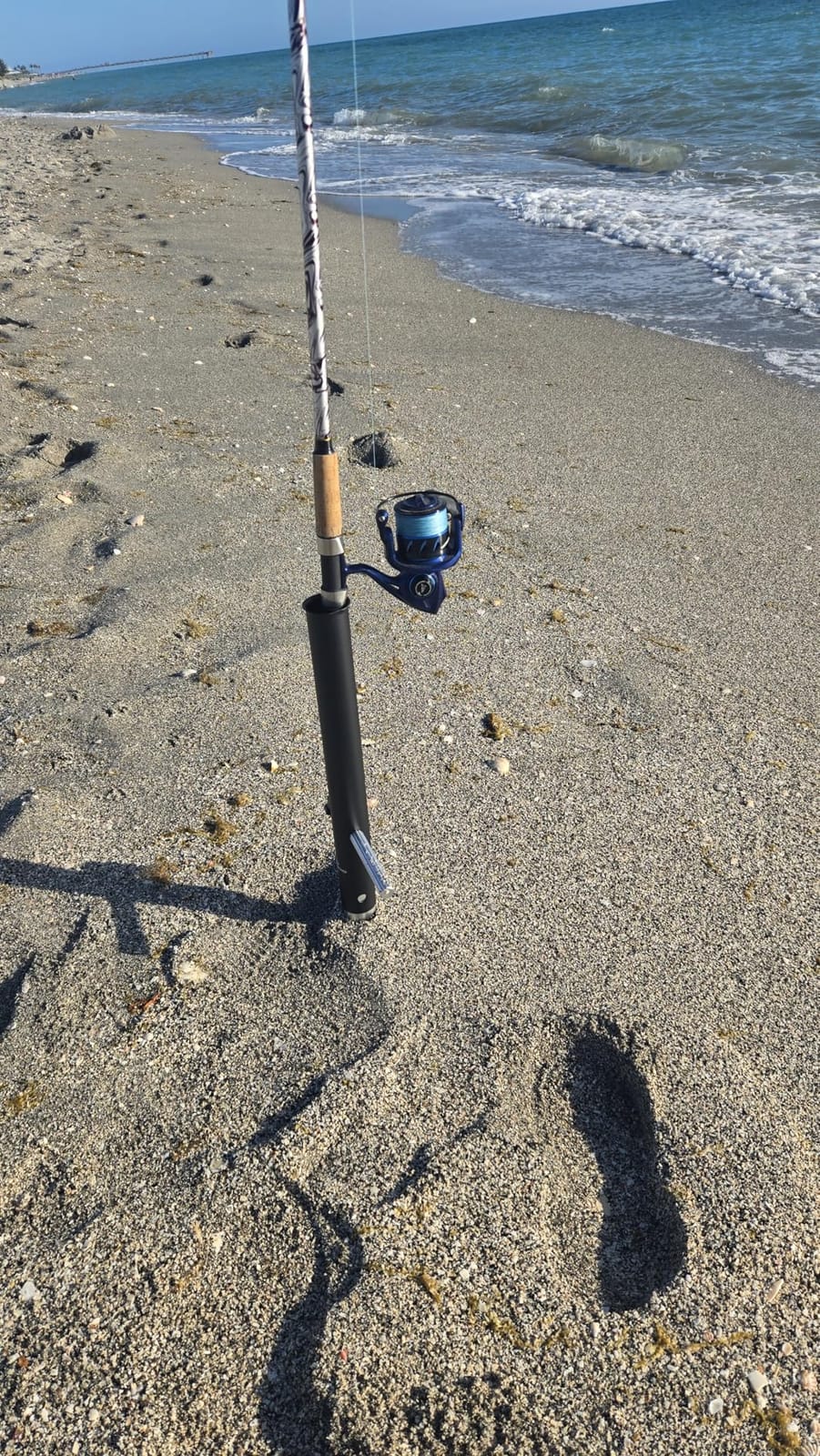 Aluminum Sand Spikes for Surf Fishing, Beach Fishing Rod Holder, Telescopic and Portable, 2-Stage Adjustable, with Storage Bag customer photo 1