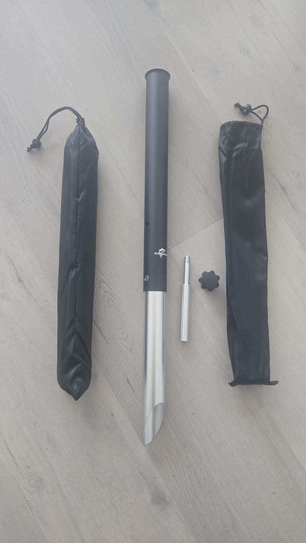 1/2 Pack Aluminum Sand Spikes for Surf Fishing, Beach Fishing Rod Holder, Telescopic and Portable, 2-Stage Adjustable, with Storage Bag customer photo 2