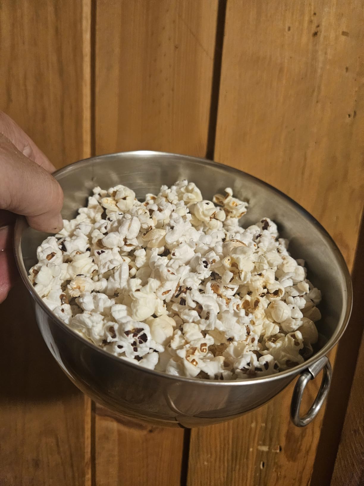 Begatter Non-Toxic Stainless Steel Campfire Popcorn Popper, 1.7 Quart | Food Grade Stainless Steel, Detachable Long Handle, Safe Popcorn Making Over Campfire, Fire Pit & Stovetop, Camp Cooking Gear customer photo 2