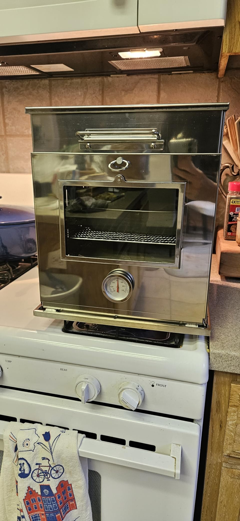 Foldable Camping Oven with 2-Tier Rack, 304 Stainless Steel | Large Portable camp oven With Thermometer, One-Piece Design, Easy Setup with Carry Bag for Outdoor Cooking, Camping, Picnic customer photo 2