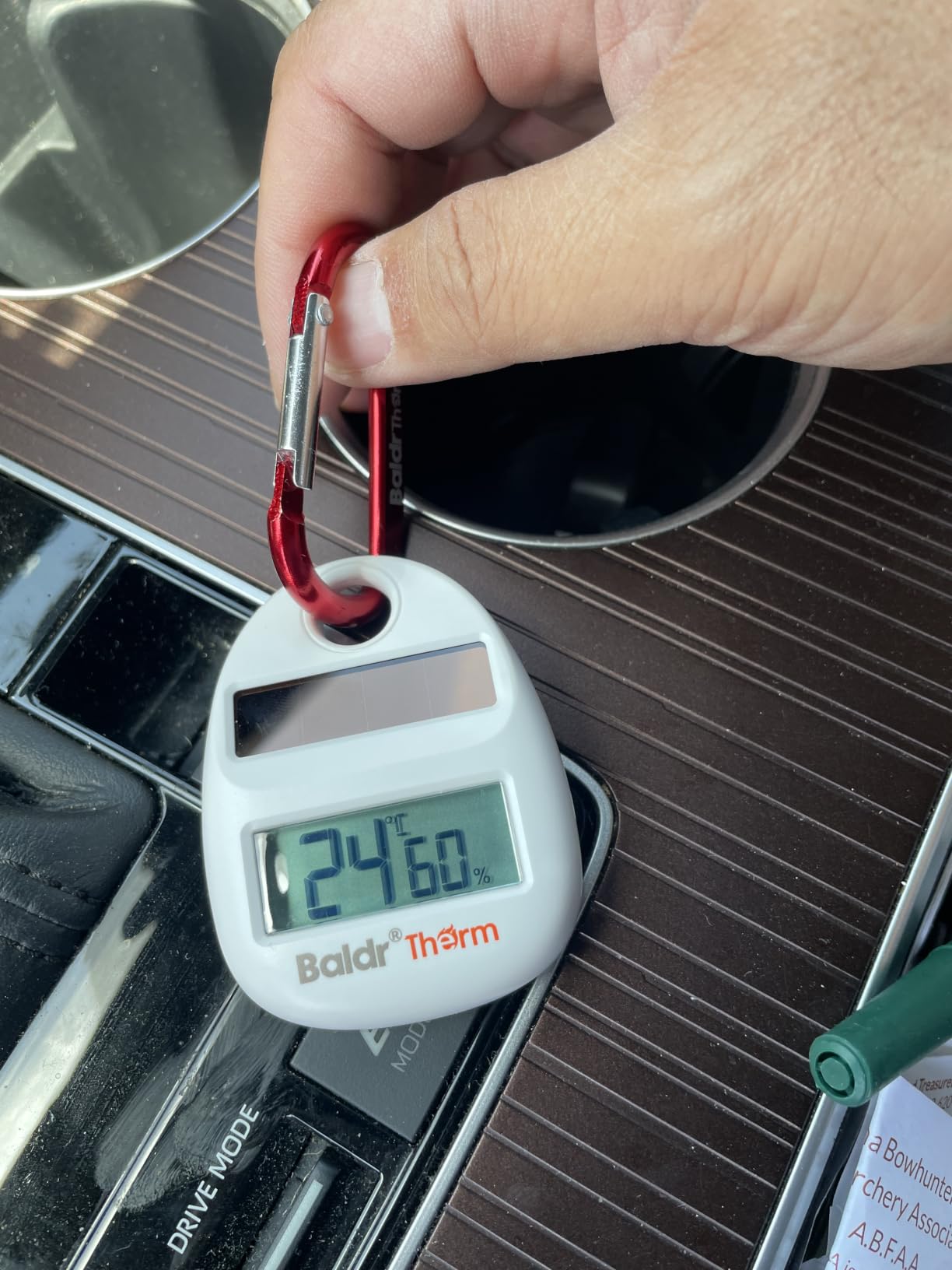 Solar Powered Portable Thermometer Hygrometer with Carabiner | Temperature & Humidity Gauge for Hiking, Camping & Backpacking, 30s Fast Refresh, Side-Vent High Accuracy, Lifetime Power customer photo 2