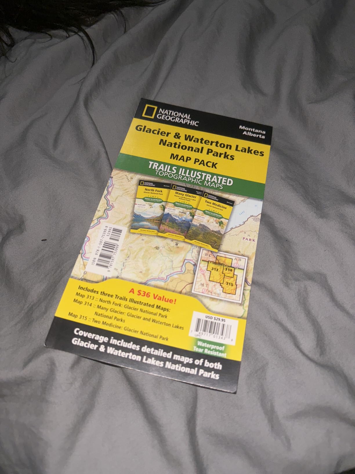 Glacier and Waterton Lakes National Parks Map (National Geographic Trails Illustrated Map, 215) customer photo 2