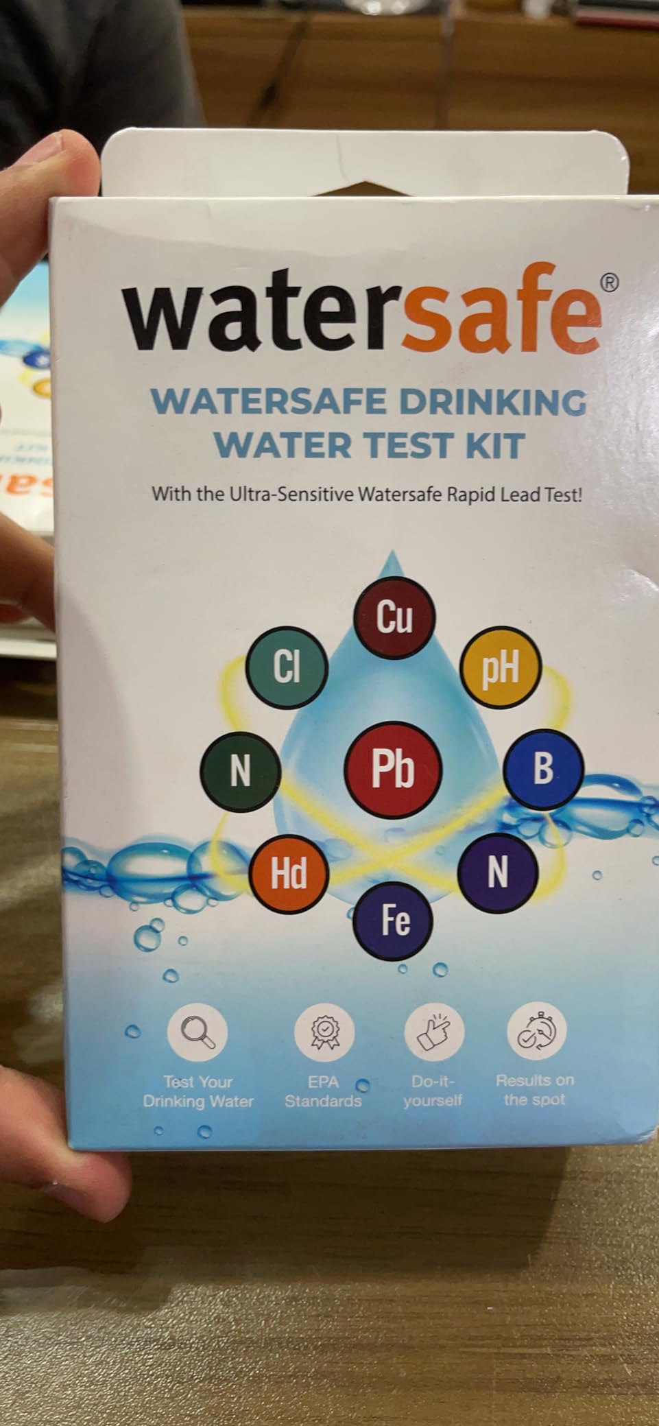 Watersafe The Original Water Testing Kit for Drinking Water, Well and Tap Water, Sensitive Lead in Water Test, Bacteria, Hardness, pH, Nitrates, Easy Instructions, Lab-Accurate Results, 1 Kit customer photo 1