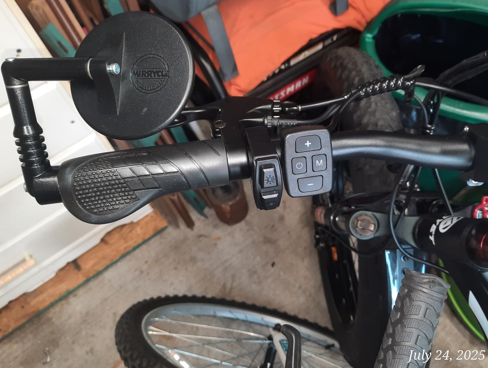 Mirrycle Mountain Mirror, Black | Mirrycle Mountain Handlebar Mirror with Wrench | Wide-View Bar End Mount customer photo 2