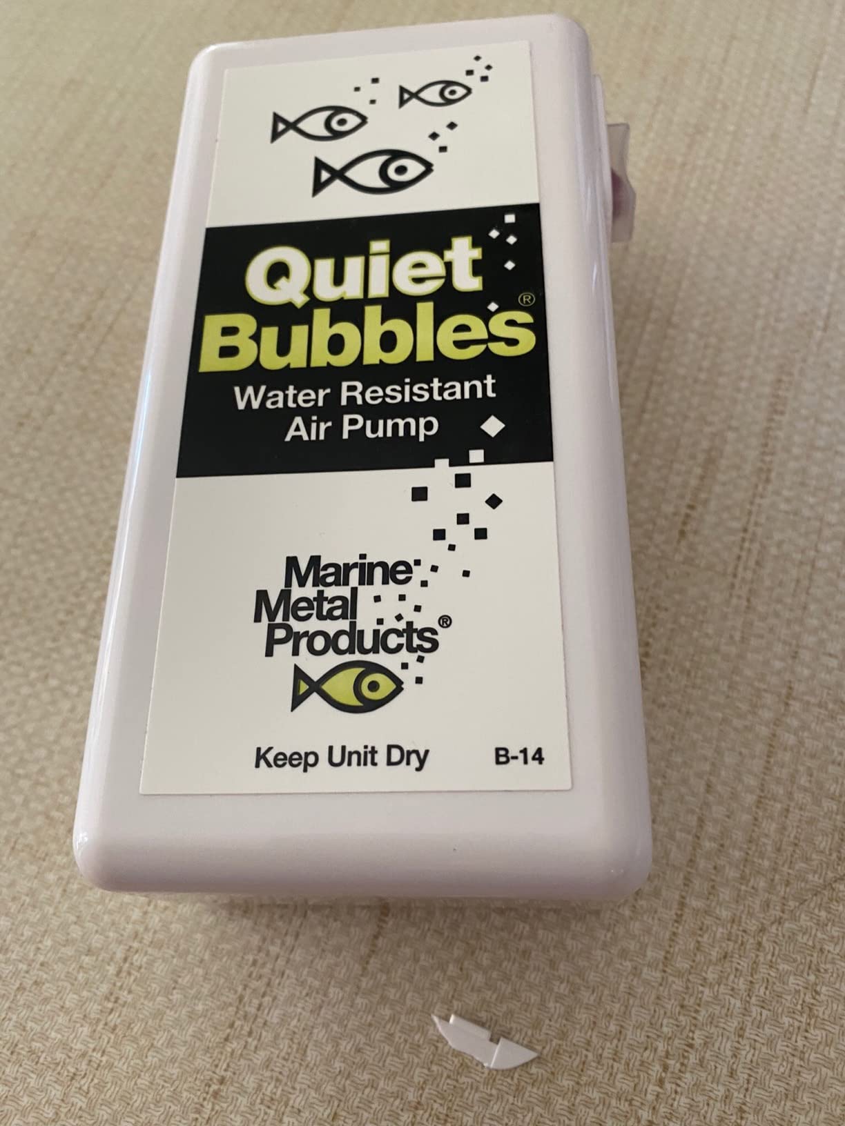 Marine Metal B-14 Quiet Bubbles Live Bait Aerator, Quiet Water Resistant Air Pump, Portable,Beige customer photo 2