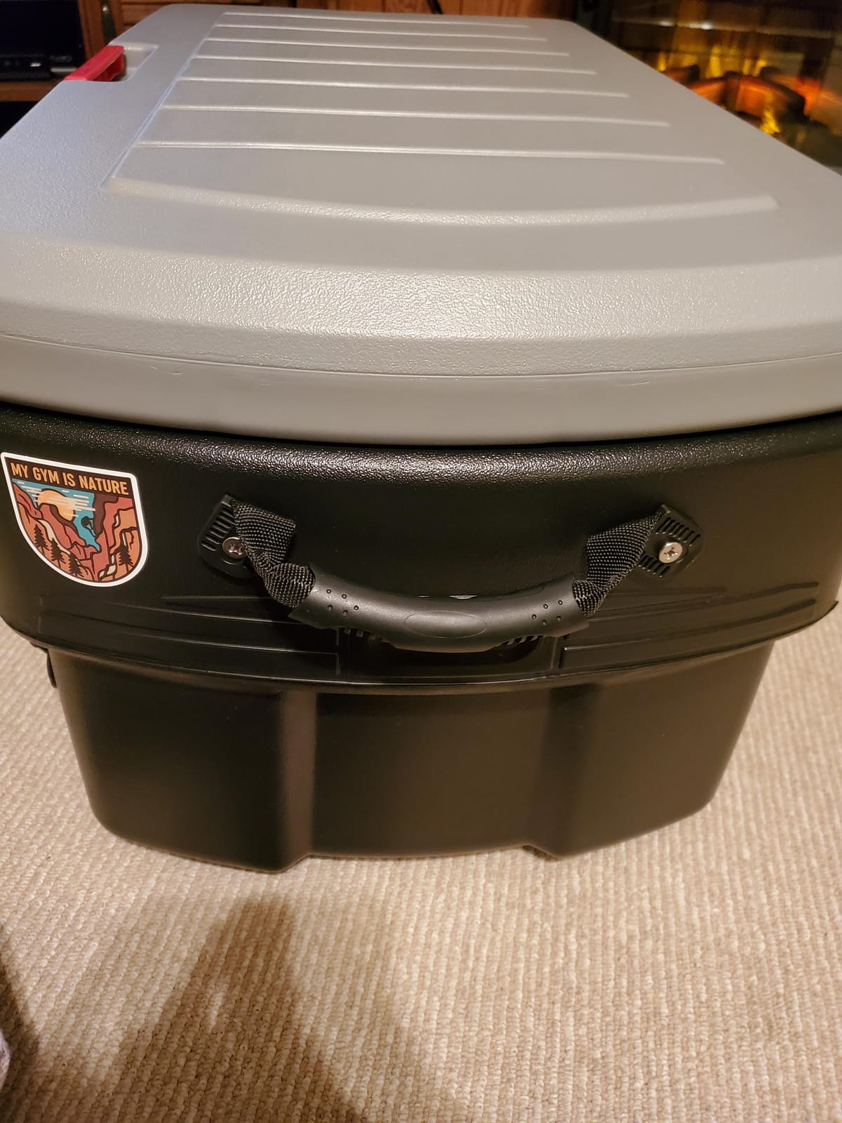 Rubbermaid ActionPacker Lockable Storage Box, 35 Gal, Grey and Black, Outdoor, Industrial, Rugged customer photo 2