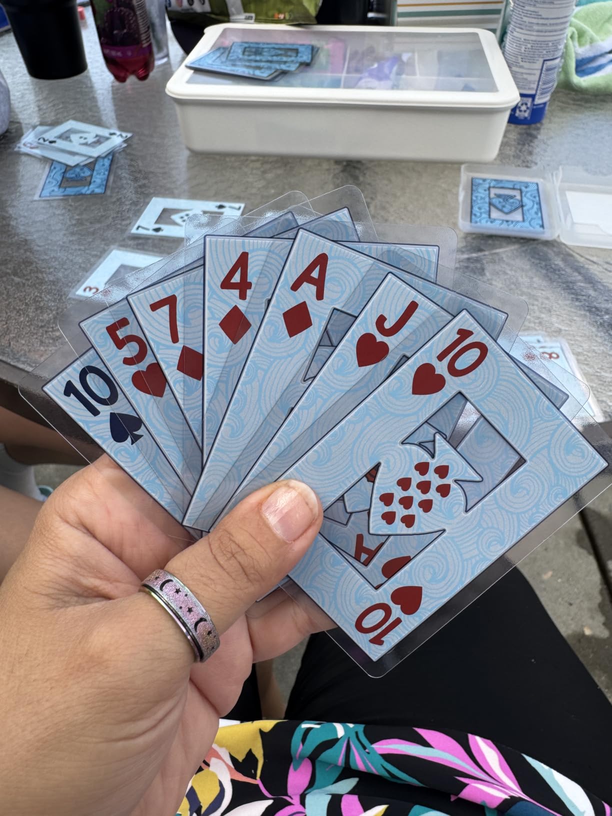 Hoyle Waterproof Clear Plastic Playing Cards 1 Deck Outdoor Pool customer photo 2