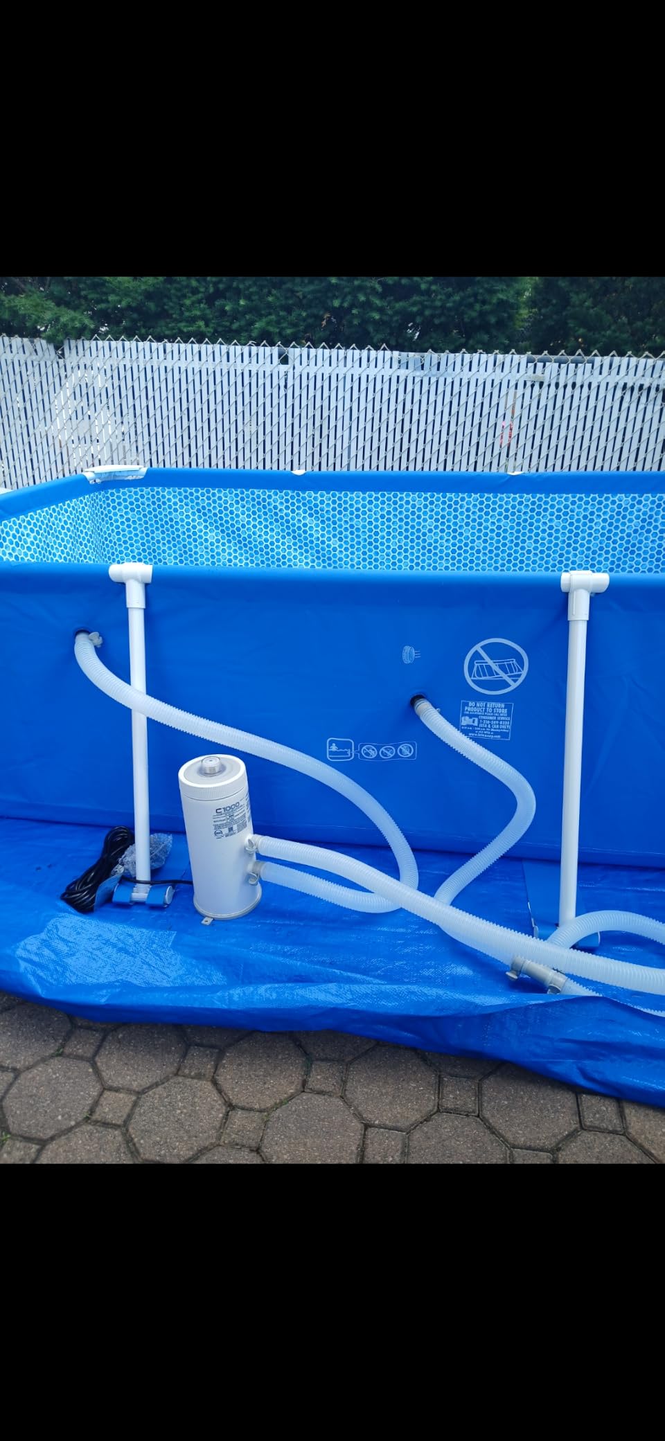 INTEX Metal Frame 14ft 9in x 7ft 3in x 33in Above Ground Swimming Pool customer photo 2
