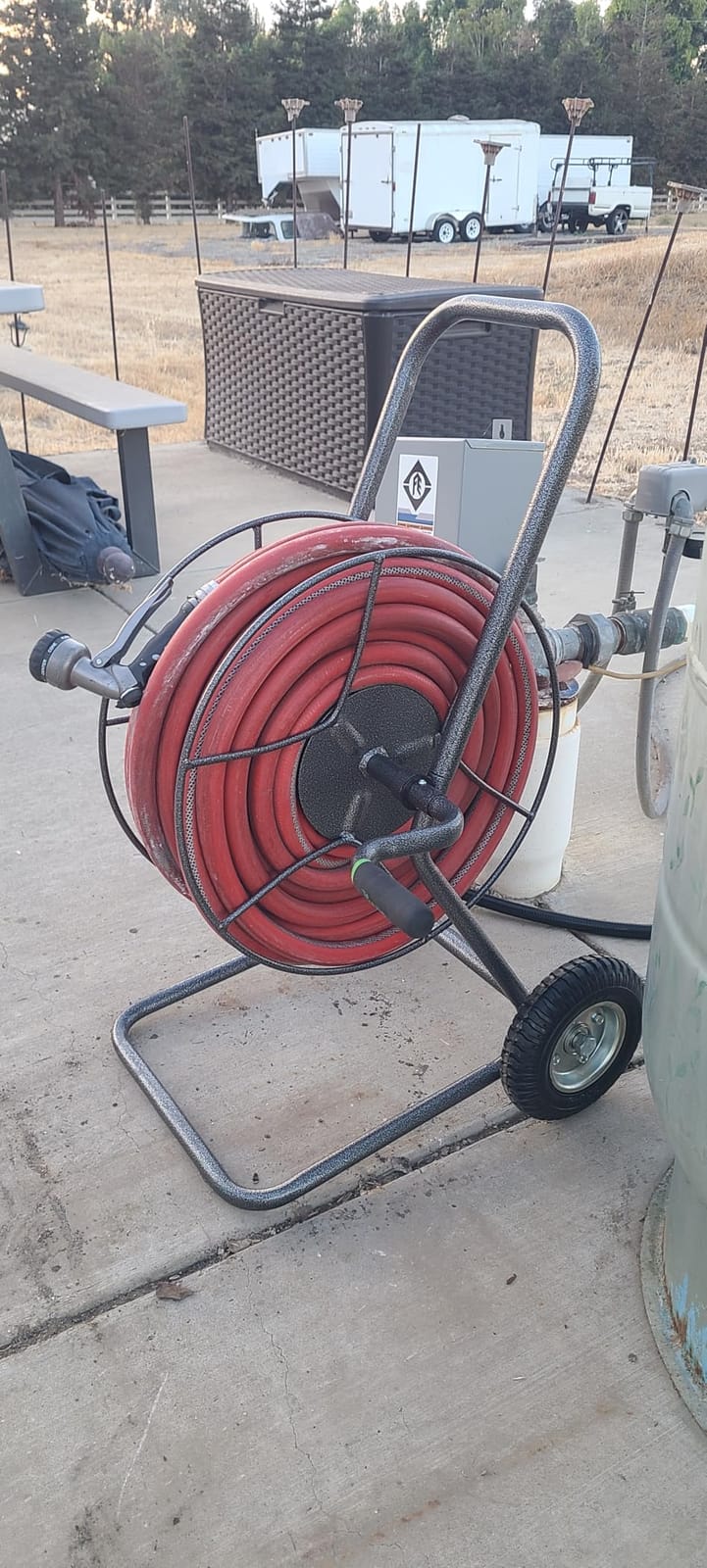 Yard Butler Hose Cart, Metal Hose Caddy, 2 Wheels, 200 Feet customer photo 2