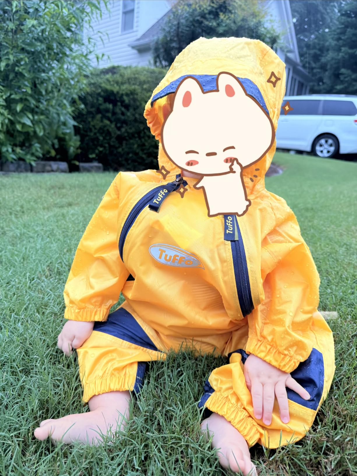 Muddy Buddy Kids Waterproof Rain Suit One-Piece Coverall, Dual Zippers, Sealed Seams, Reinforced Knees customer photo 2