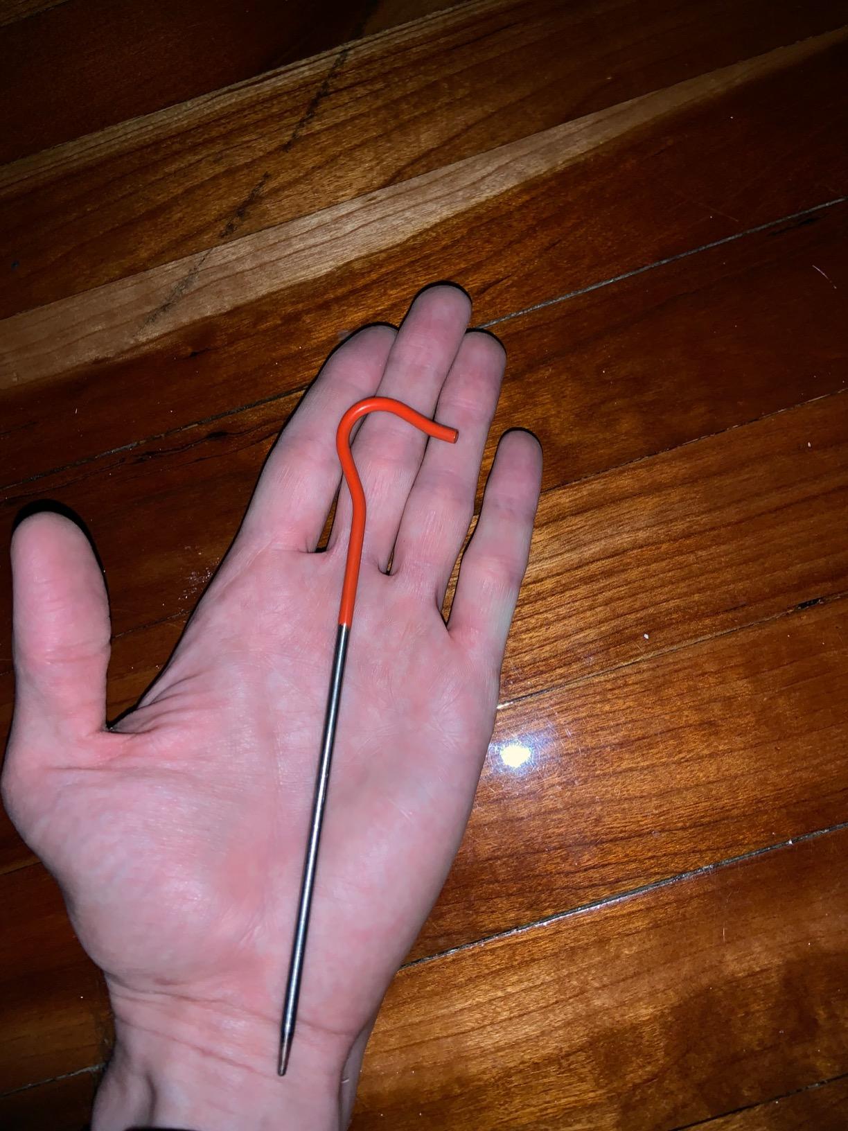 Vargo Titanium Shepherds Hook Stake with Fluorescent Orange Head (6 Pack) customer photo 2