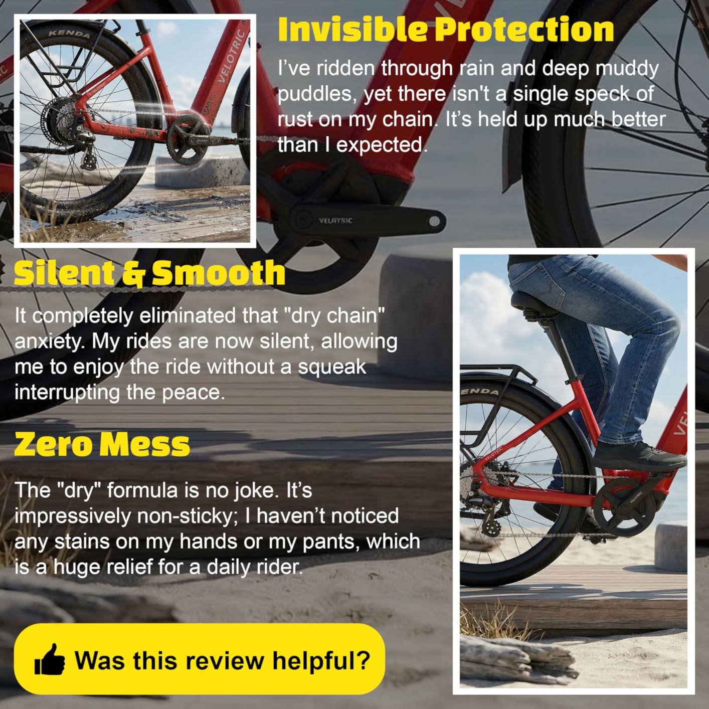 Finish Line Dry Bike Chain Lube – Ceramic Dry-Film Lubricant – Dirt & Dust Resistant customer photo 2