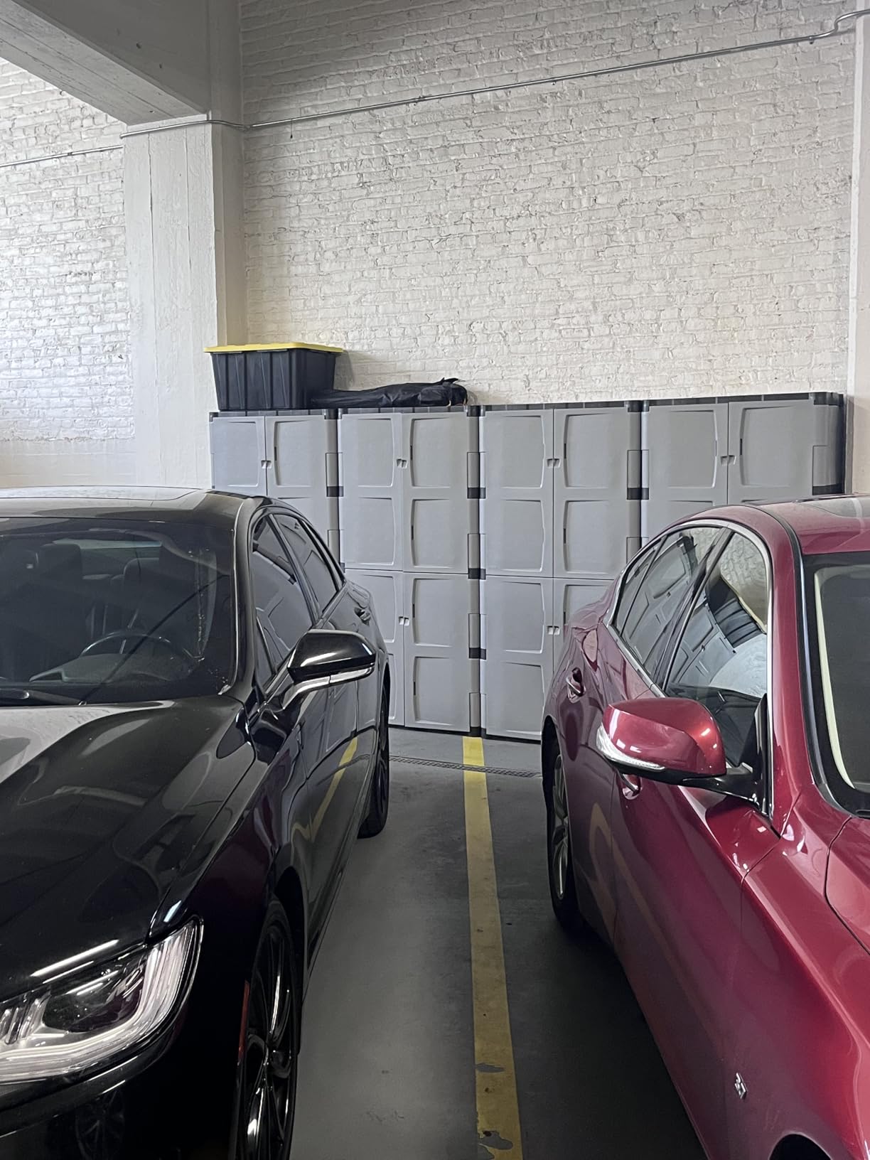 Rubbermaid Wall Mounted Storage Cabinet with Doors 150-Pound Capacity Gray Lockable Three-Shelf Cubbard for Tools/Car Accessories/Cleaning in Home/Garage/Outdoor Areas customer photo 1