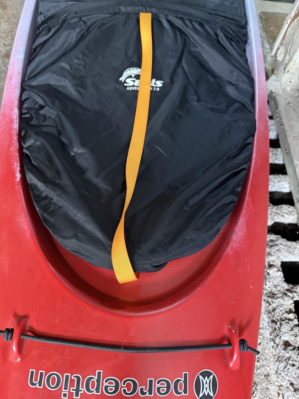 Seals Adventurer Nylon Sprayskirt for Kayaks | Wave & Water Protection for Kayaking in Moderate Conditions, Suspenders, Adjustable Nylon Tunnel, Made in USA customer photo 2