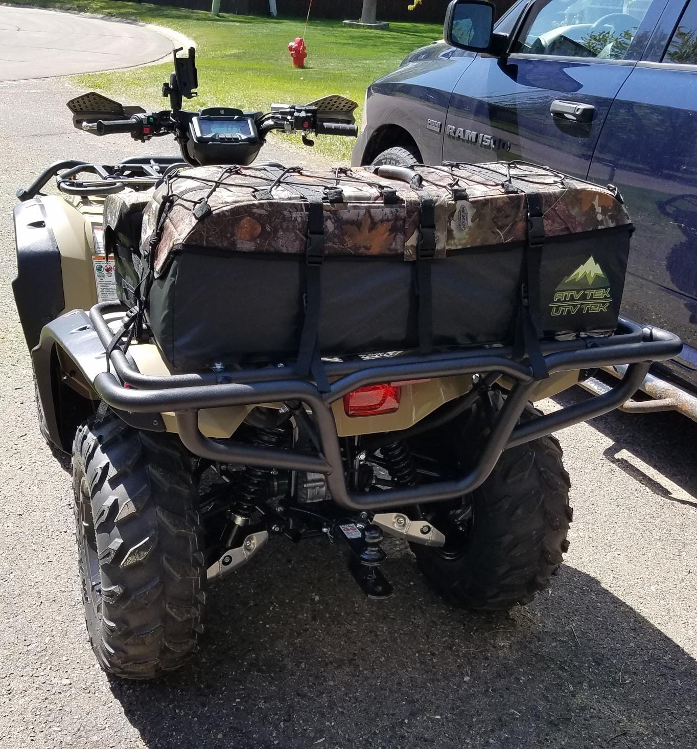 ATV TEK Arch Series Oversized Rear Rack Utility Pack, Padded ATV Cargo Bag in Kings Mountain Shadow Camo, Spacious Multi-Compartment ATV Storage Bag with Seamless Seal for Gear and Trail Essentials. customer photo 1