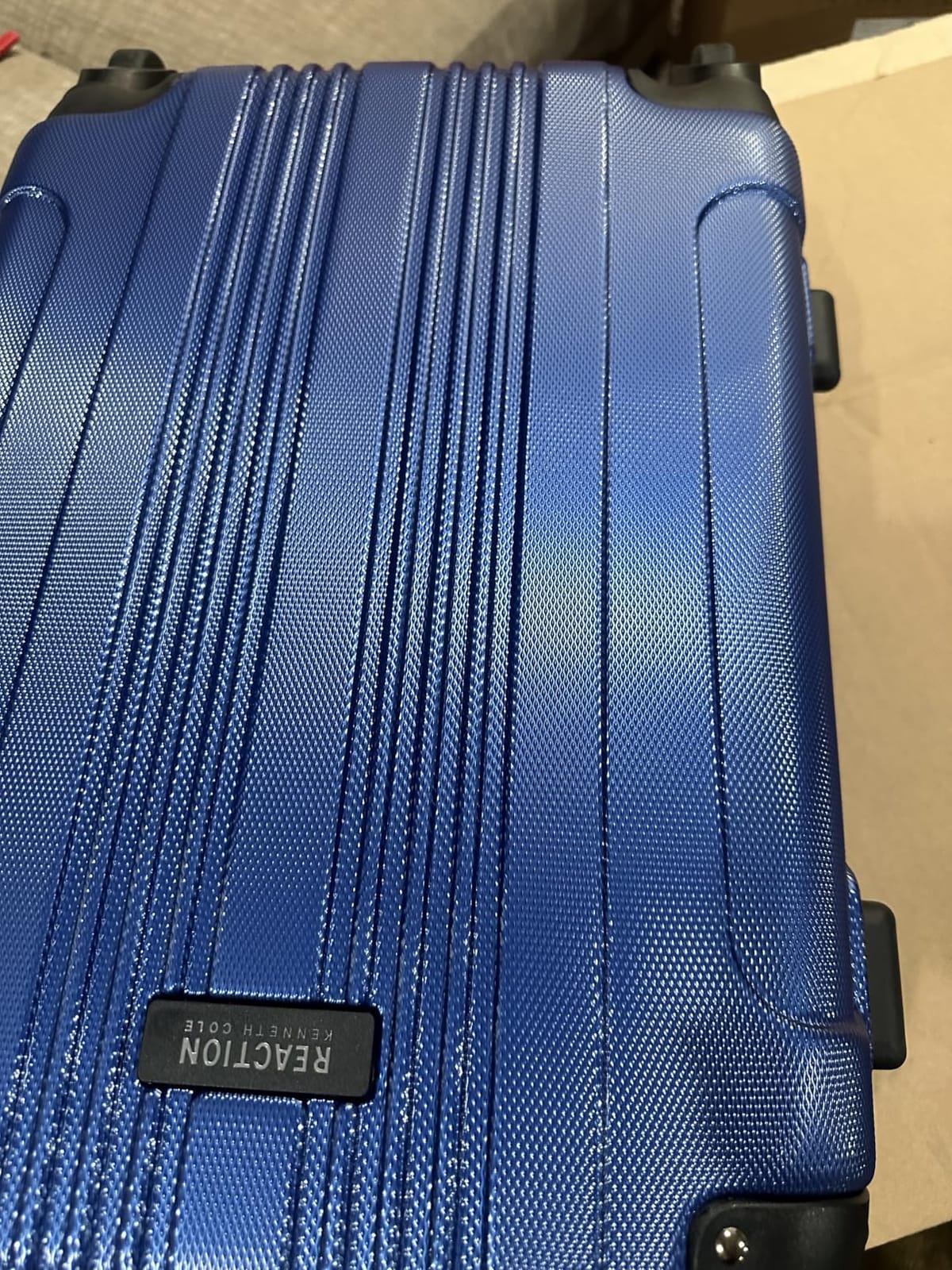 Kenneth Cole REACTION Out of Bounds Lightweight Hardshell 4-Wheel Spinner Luggage, Cobalt Blue, 20-Inch Carry On customer photo 2