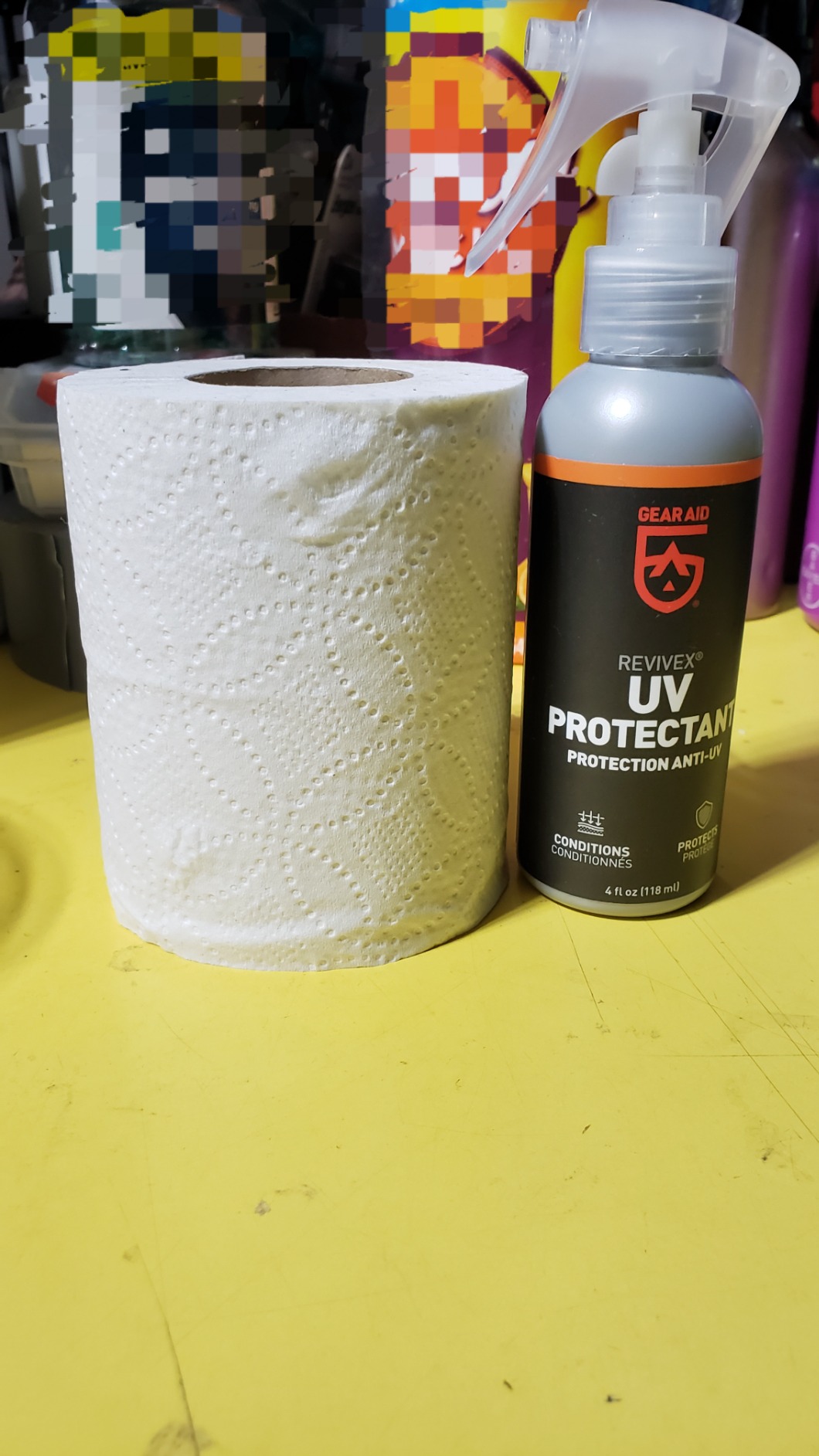 GEAR AID UV Protectant and Conditioner Spray, Apply to Outdoor Gear Made of Plastic, Vinyl, Neoprene such as Tents, Boat Covers, Kayaks and More to Prevent Cracking, Discoloration and Fading, 4 oz customer photo 2